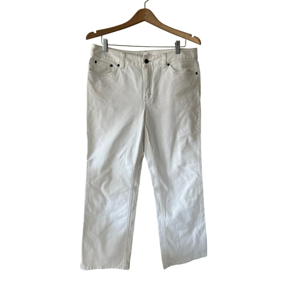 Ann Taylor Loft White Straight Leg Jeans Size 12